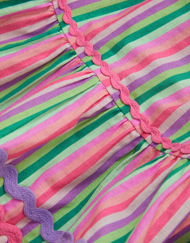 Stripe Top & Tiered Skirt Set, Green (GREEN), large