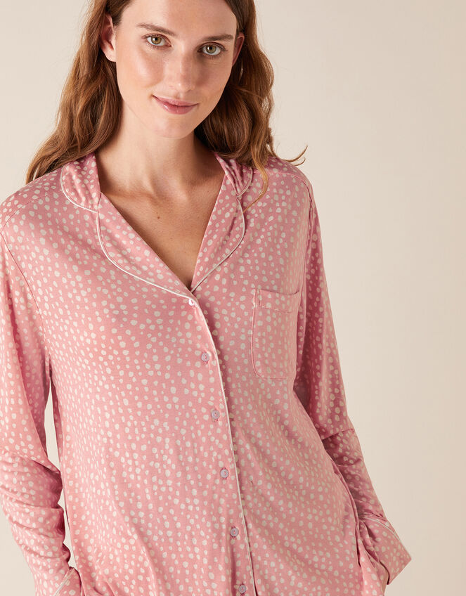 Polka-Dot Print Pyjama Set, Pink (PINK), large