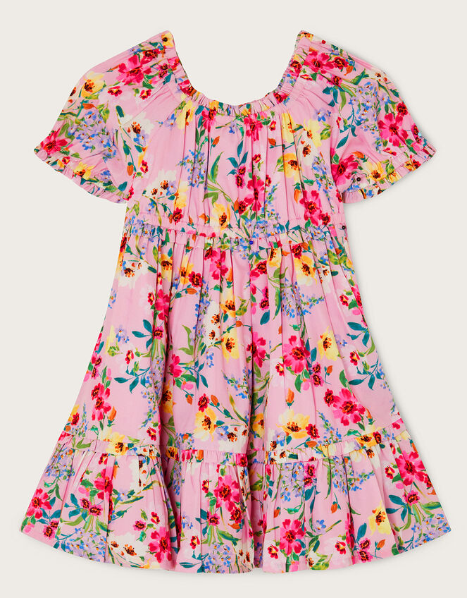 Baby Ditsy Floral Print Dress, Pink (PINK), large