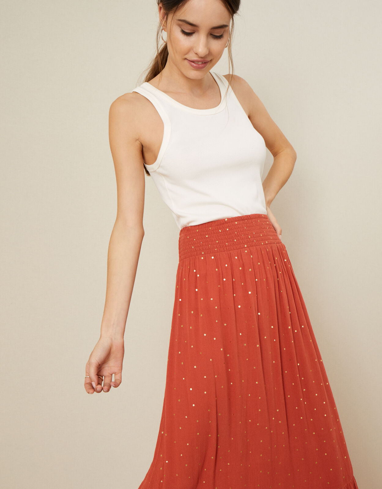 Monsoon red on sale maxi skirt