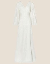 Jennifer Long Sleeve Maxi Wedding Dress, Ivory (IVORY), large