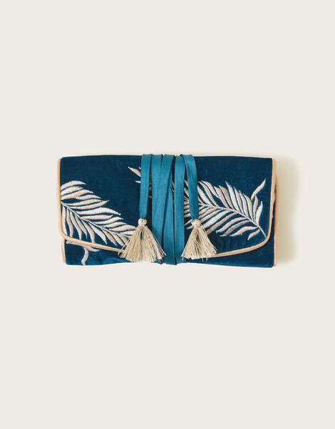Clover Feather Jewellery Roll, , large