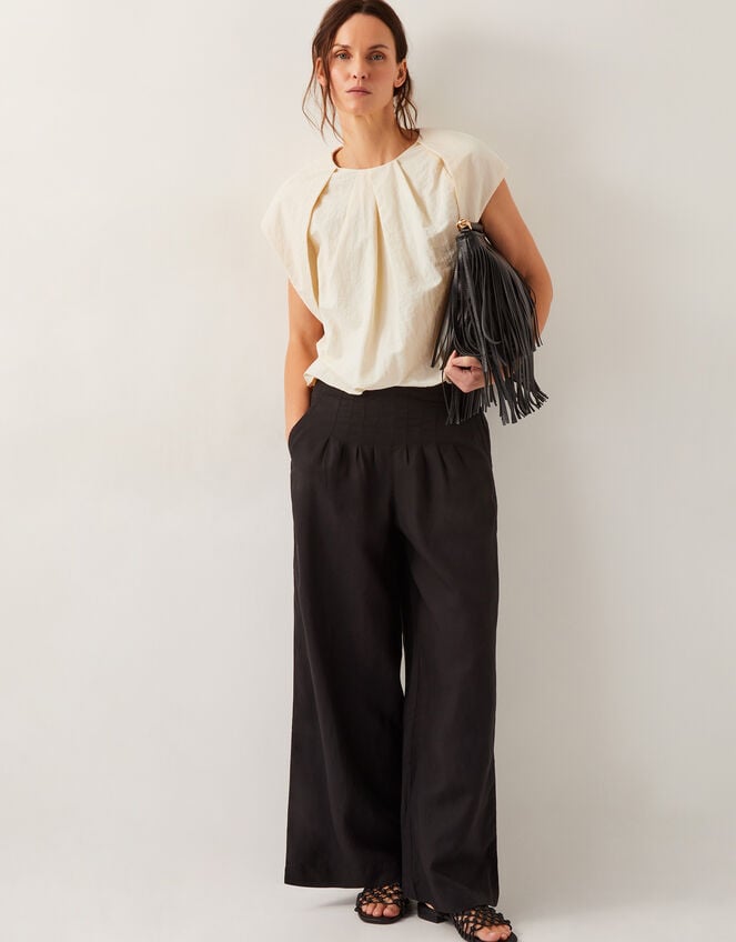 Dorit Bubble Hem Top, Cream (CREAM), large