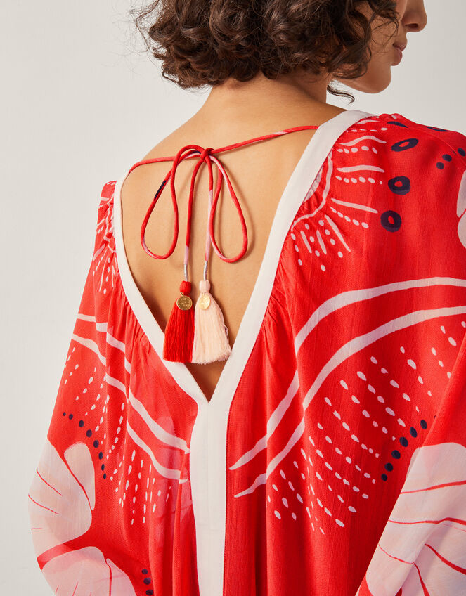 Nara Shell Print Mini Kaftan, Orange (RUST), large