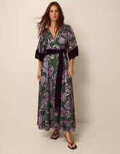 Willow Floral Print Midi Dress, Green (GREEN), large