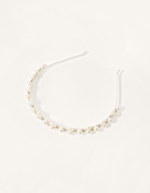 Premium Pearl Cluster Bridesmaid Headband , , large
