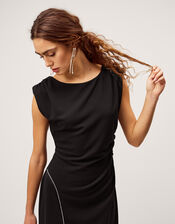 Tansy Sparkle Trim Jersey Maxi Dress, Black (BLACK), large