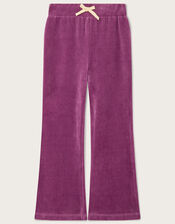 Cosmic Velour Flared Joggers, Purple (PURPLE), large