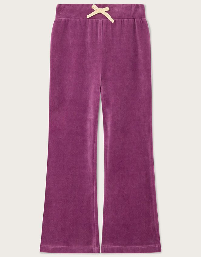 Cosmic Velour Flared Joggers, Purple (PURPLE), large