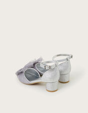 Net Bow Two-Part Heels, Silver (SILVER), large