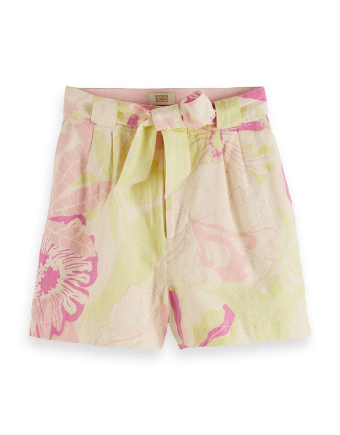 Scotch and Soda Floral Print Casual Shorts, Pink (PINK), large