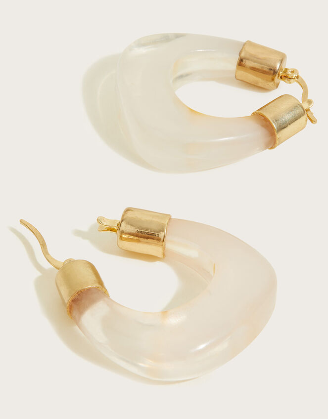 Resin Chunky Small Hoops, , large