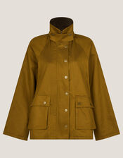 Rosie Corduroy Collar Barn Jacket, Gold (GOLD), large