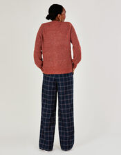 Super-Soft Ribbed Cardigan, Orange (RUST), large