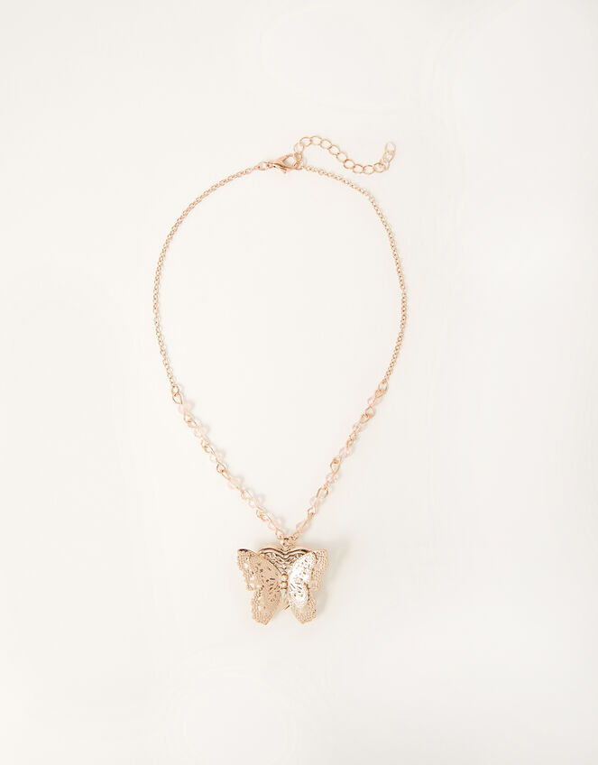 Flutter Butterfly Locket Necklace , , large