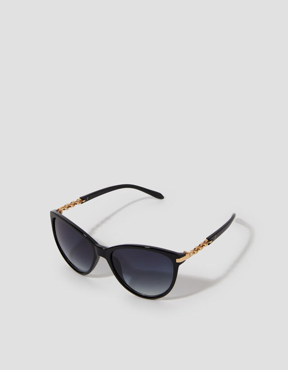Chain Hinge Cat Eye Sunglasses, , large