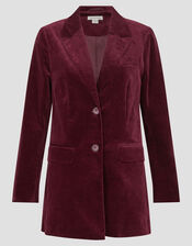 Amy Structured Blazer, Red (BURGUNDY), large