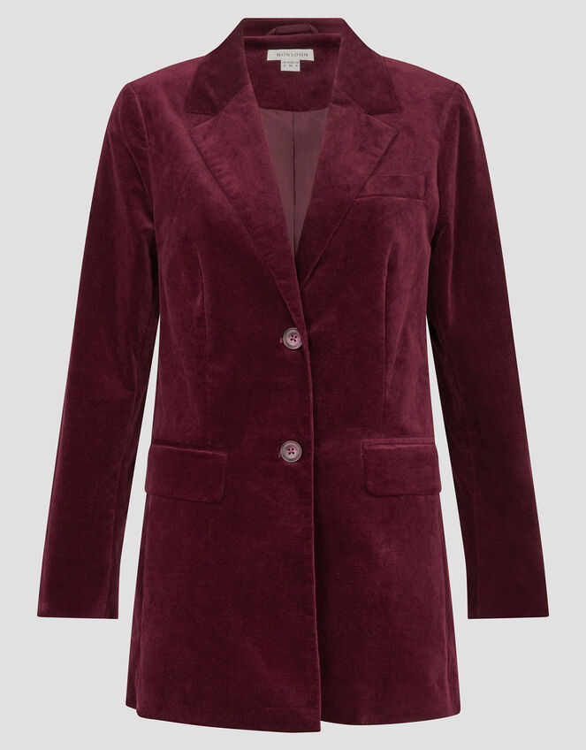 Amy Structured Blazer, Red (BURGUNDY), large