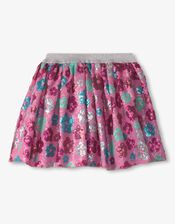 Hatley Daisy Sequin Tulle Skirt, Pink (PINK), large