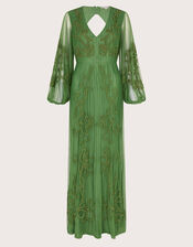 Maeva Embellished Maxi Dress, Green (GREEN), large