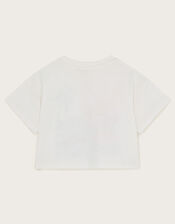 Cropped Surf's Up T-Shirt, White (WHITE), large