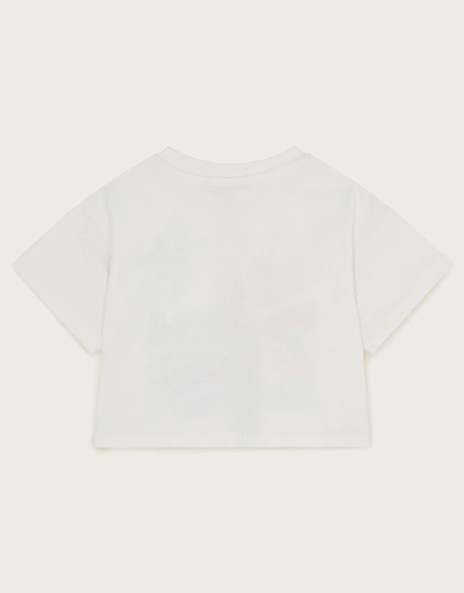 Cropped Surf's Up T-Shirt, White (WHITE), large