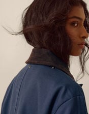 Carly Cape Barn Jacket, Blue (NAVY), large