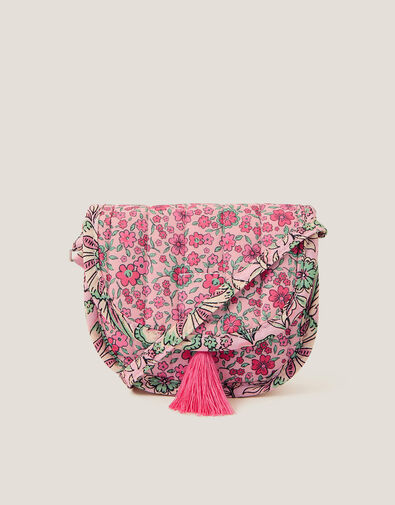 Floral Quilted Cross Body Bag, , large