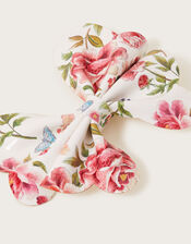 Artisan Rose Print Bow Hair Clip, , large