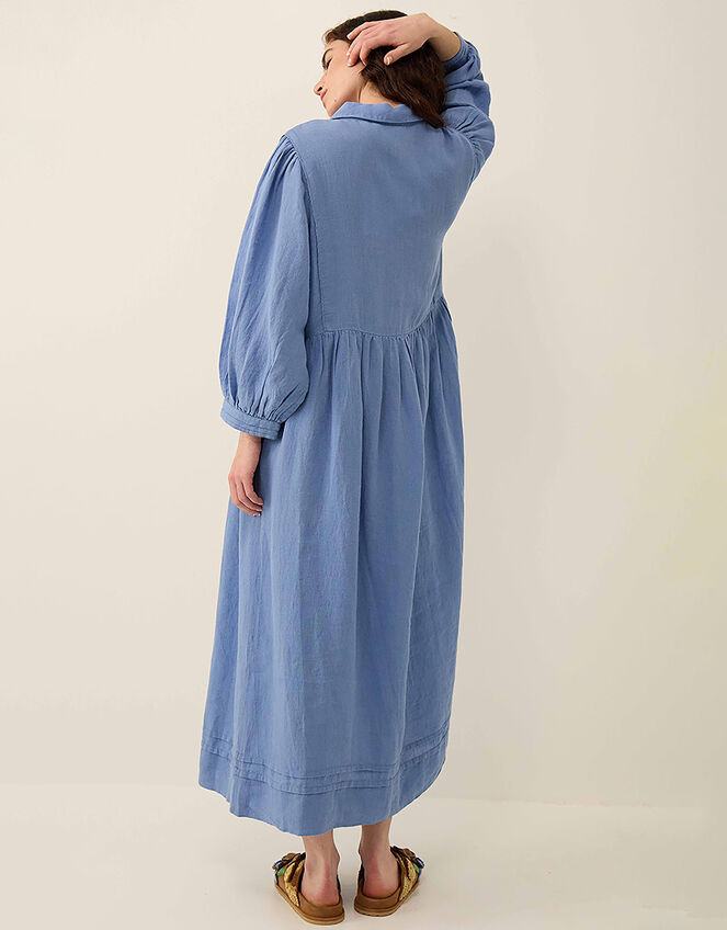 East Liza Linen Shirt Dress, Blue (BLUE), large