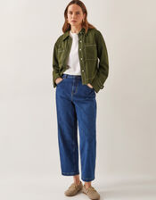 Katya Contrast Cargo Shirt, Green (KHAKI), large