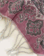 Paisley Print Jacquard Scarf, , large