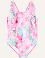 Tie Dye Ruffle Duo Swimsuit, Pink (PINK), large