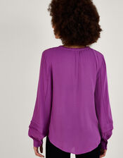 Hope Lace Trim Top with LENZING™ ECOVERO™, VIOLET, large