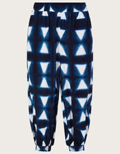 Batik Dye Triangle Trousers in LENZING™ ECOVERO™, Blue (NAVY), large