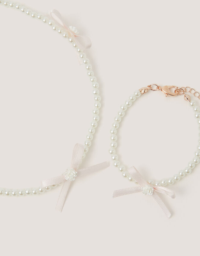 Corsage Floral Pearl Headband, Pink (PINK), large