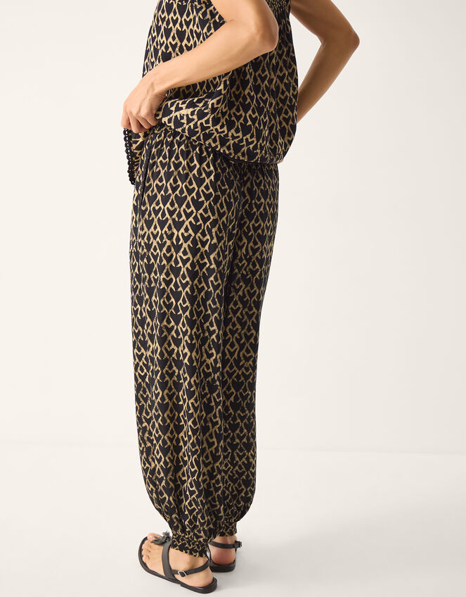 Arti Print Balloon Pants, Black (BLACK), large