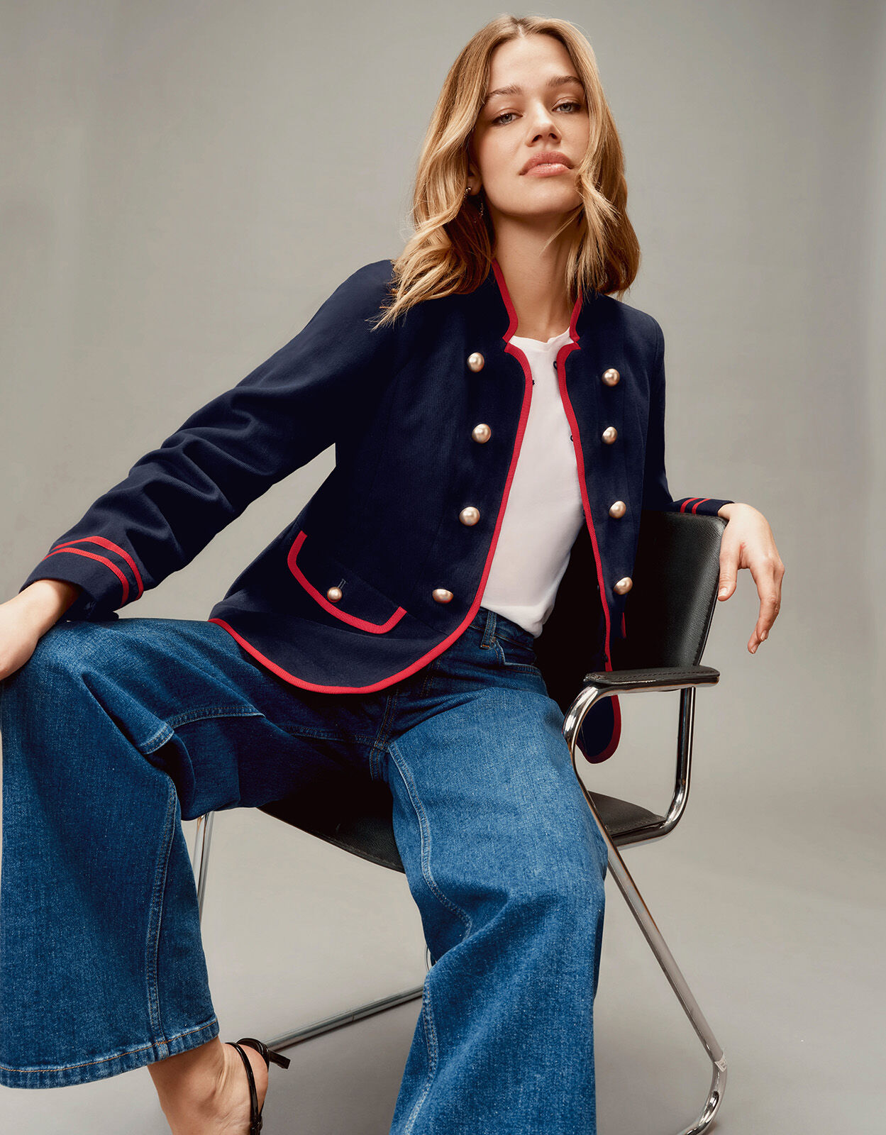 Monsoon red cheap denim jacket