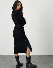 Plain Popper Side Dress, Black (BLACK), large