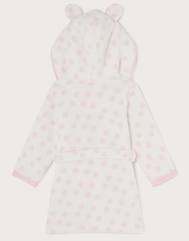 Baby Super-Soft Spotty Mouse Dressing Gown, Ivory (IVORY), large