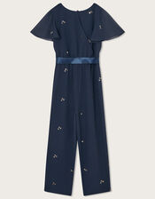 Scatter Sequin Party Jumpsuit, Blue (NAVY), large