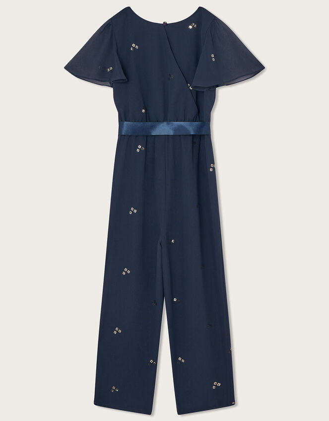 Scatter Sequin Party Jumpsuit, Blue (NAVY), large