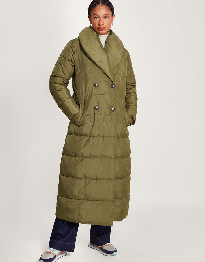 Shona Shaw Coat in Recycled Polyester, Green (GREEN), large