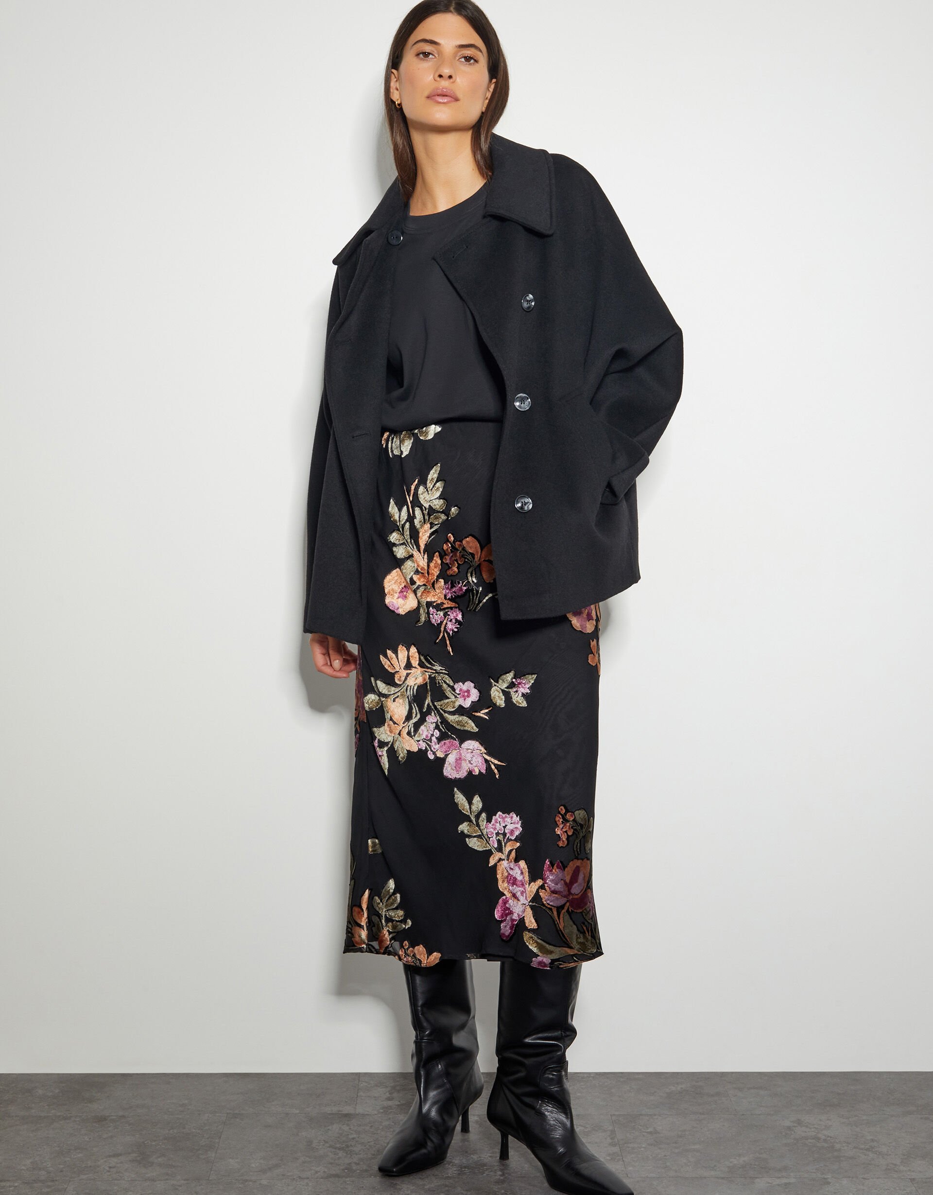 Didi Dolman Sleeve Coat Black | Women's Coats | Monsoon US.