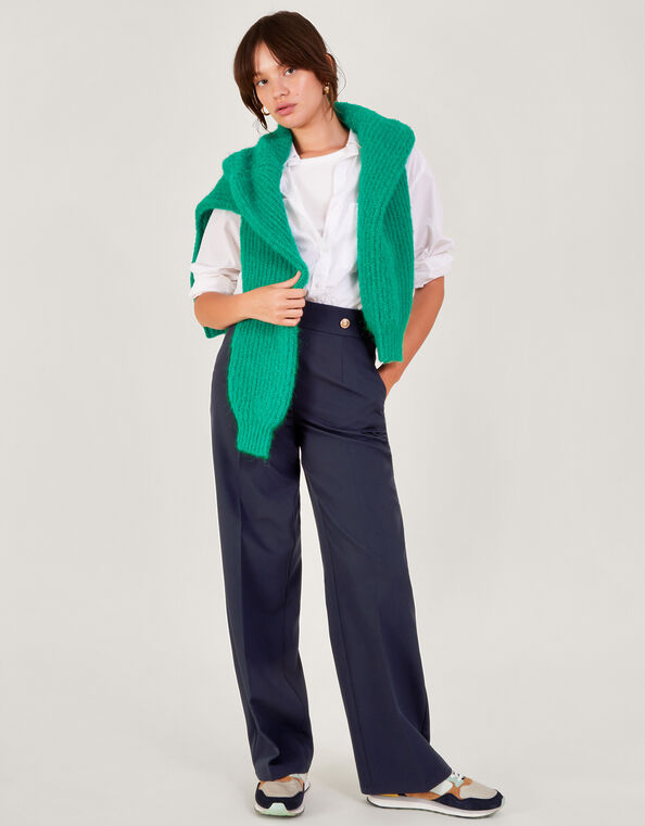Bridget Military Detail Trousers , Blue (NAVY), large