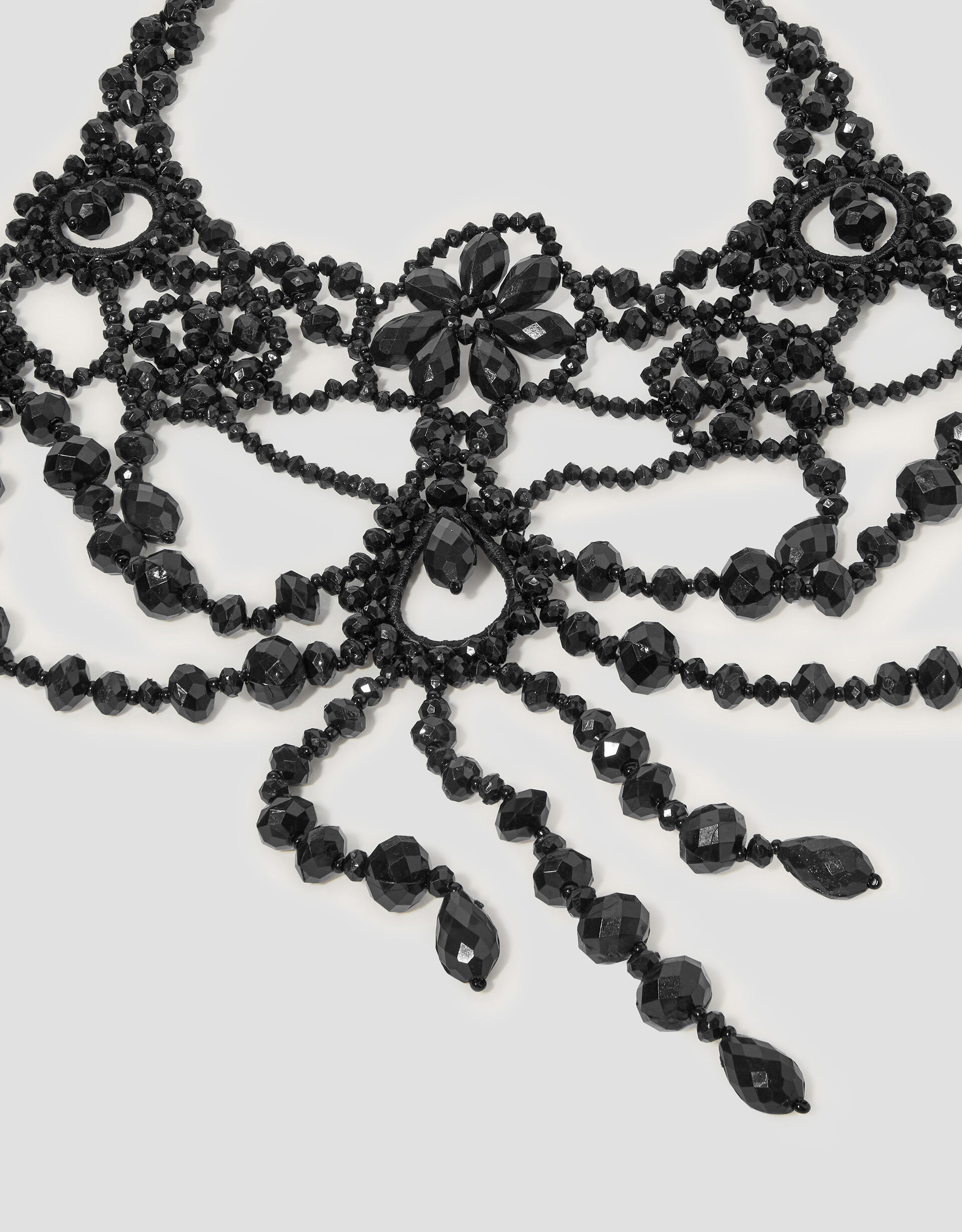 Gold Beaded Collar Necklace