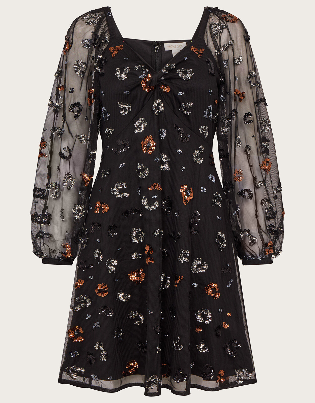 Monsoon leopard print deals dress