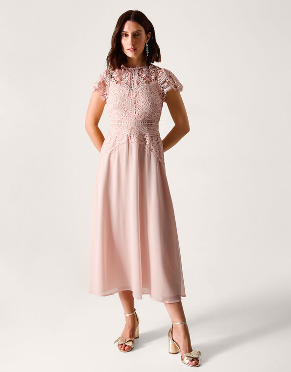 pink bridesmaid dresses ireland Allegra Satin Tie Shoulder Bridesmaid Dress main image 1
