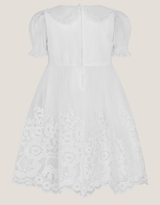 Baby Athena Floral Embroidered Dress, White (WHITE), large