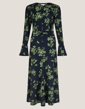 Joules Long Sleeve Jersey Midi Dress, Blue (NAVY), large